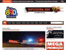 Tablet Screenshot of difusora890.com.br
